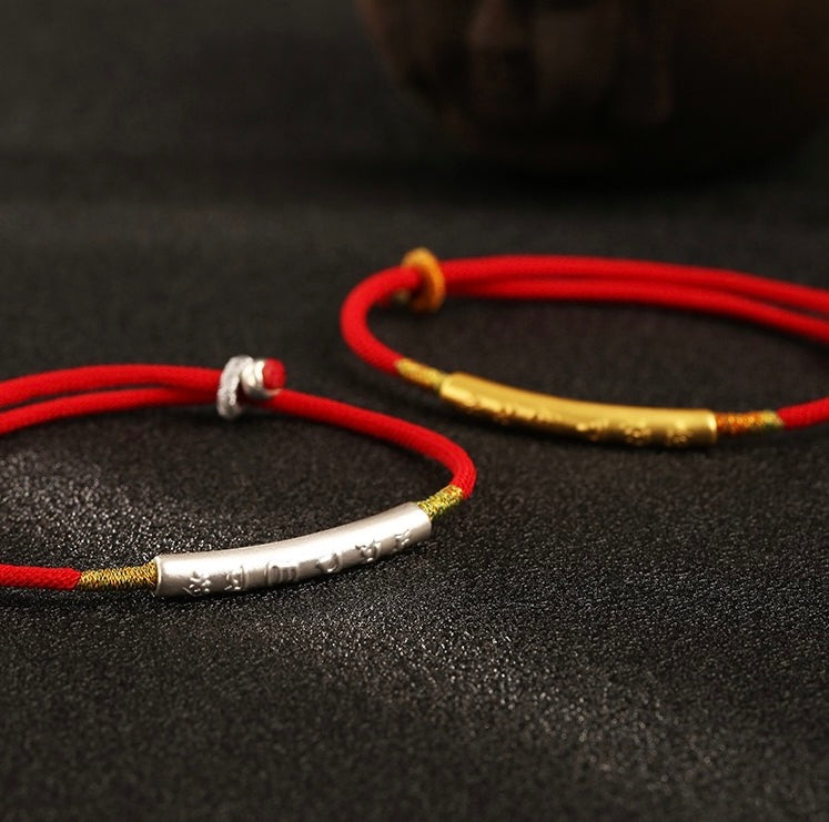 🔴 | Buddha Bloom | Tibetan Red String Protection Bracelet