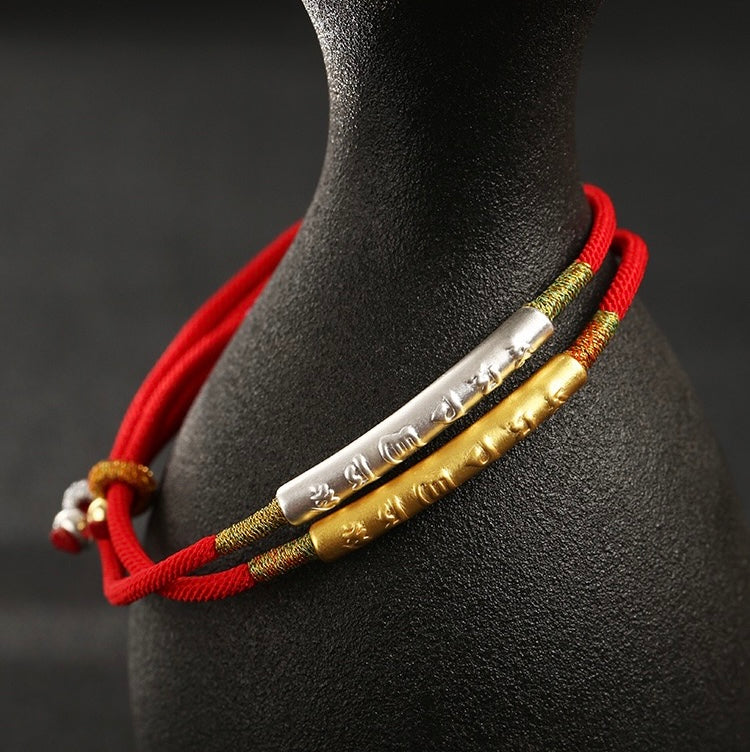 🔴 | Buddha Bloom | Tibetan Red String Protection Bracelet