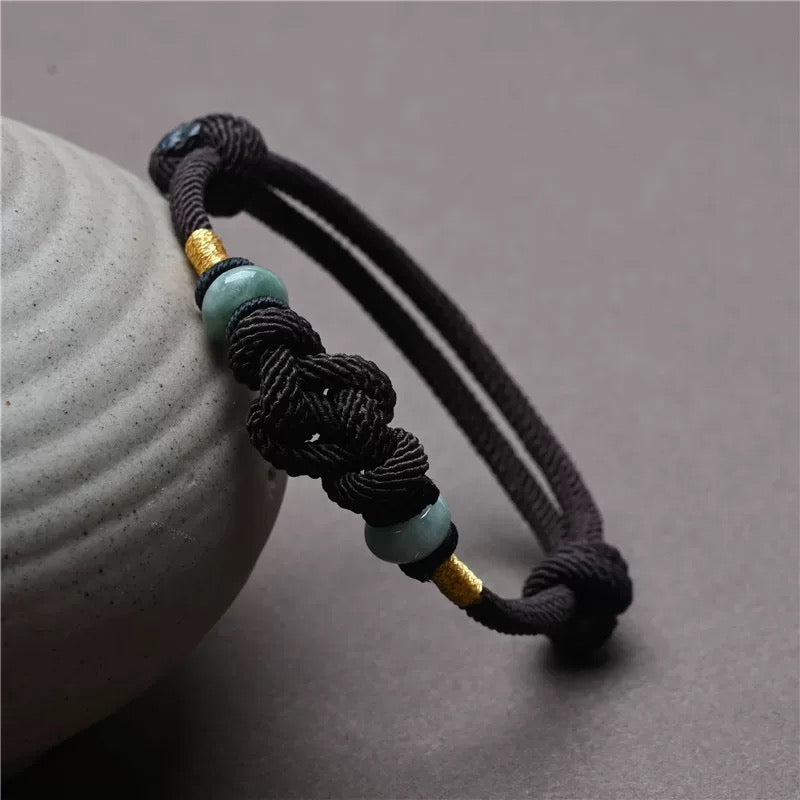 🧧 | Buddha Bloom | Red String Jade Fortune Bracelet