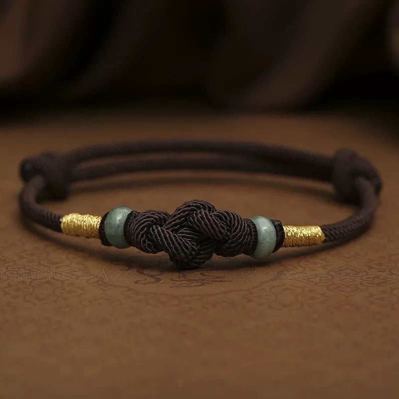 🧧 | Buddha Bloom | Red String Jade Fortune Bracelet