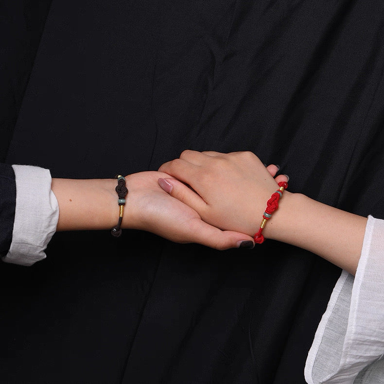 🧧 | Buddha Bloom | Red String Jade Fortune Bracelet