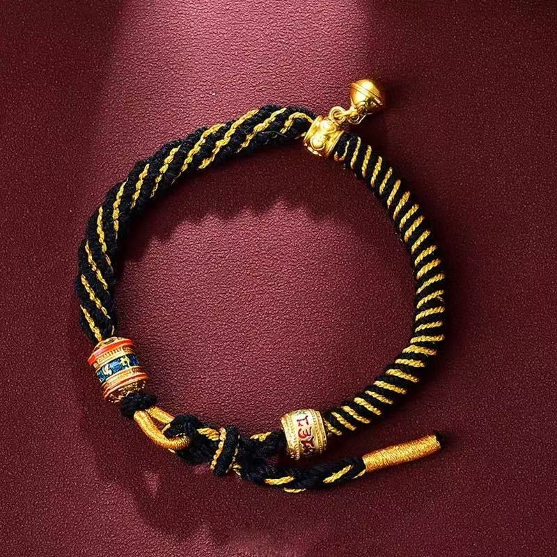 π¨ Buddha Bloom | Tibetan Woven Mantra Fortune Bracelet