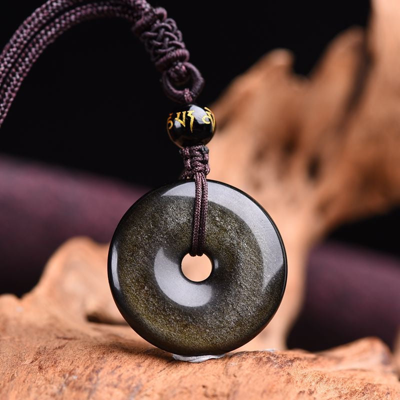 π | Buddha Bloom | Tibetan Obsidian Protection Necklace