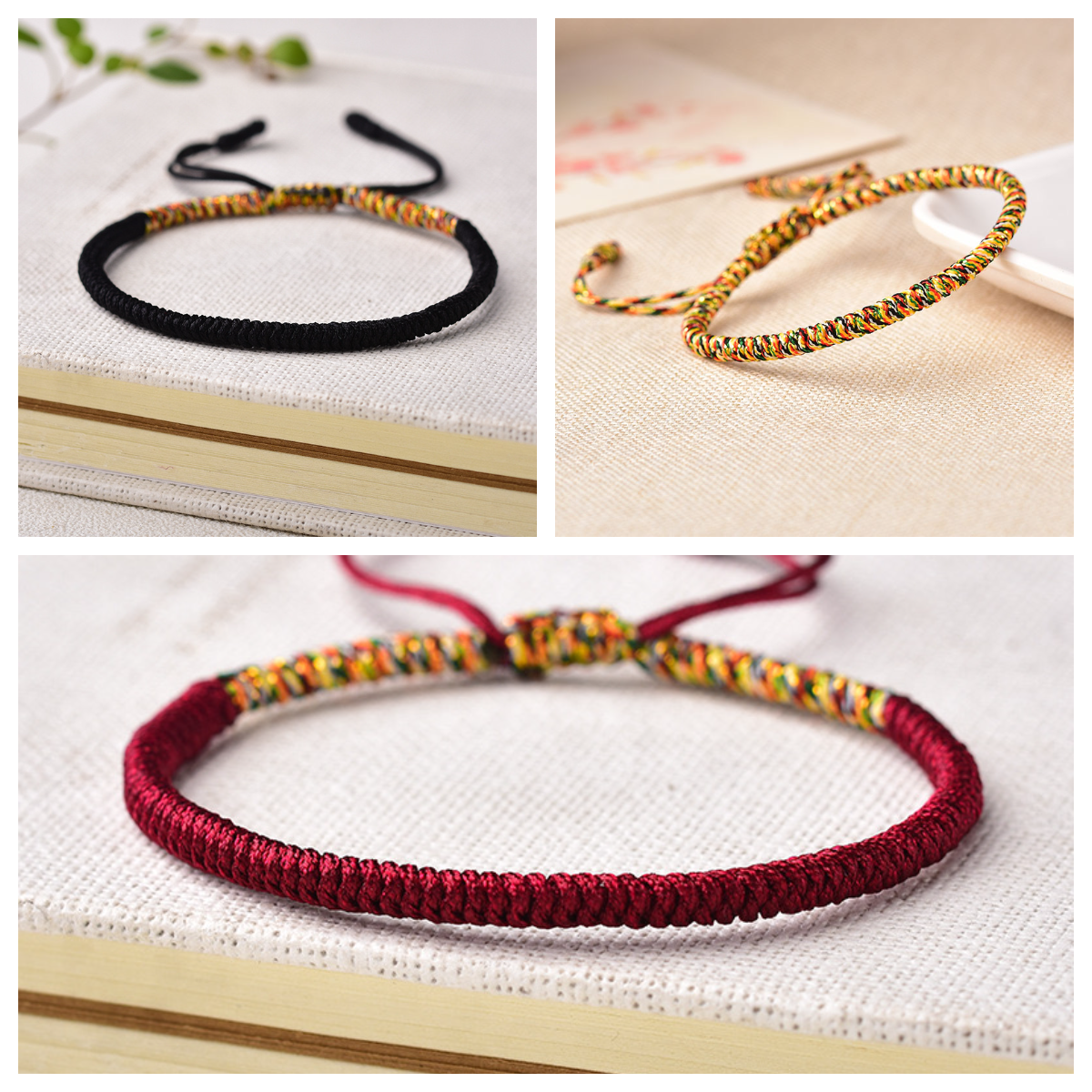 🧵 Buddha Bloom | Tibetan Lucky Rope Protection Bracelet