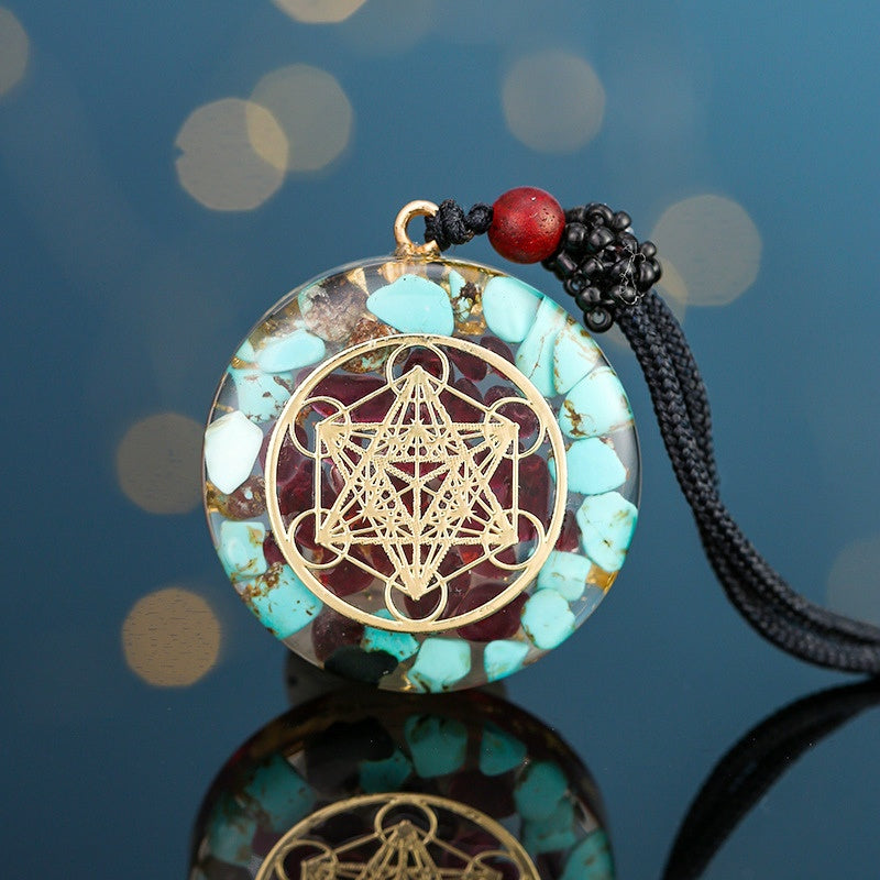 Archangel Metatron Orgonite Pendant - Turquoise Necklace with Turquoise — Buddha Bloom