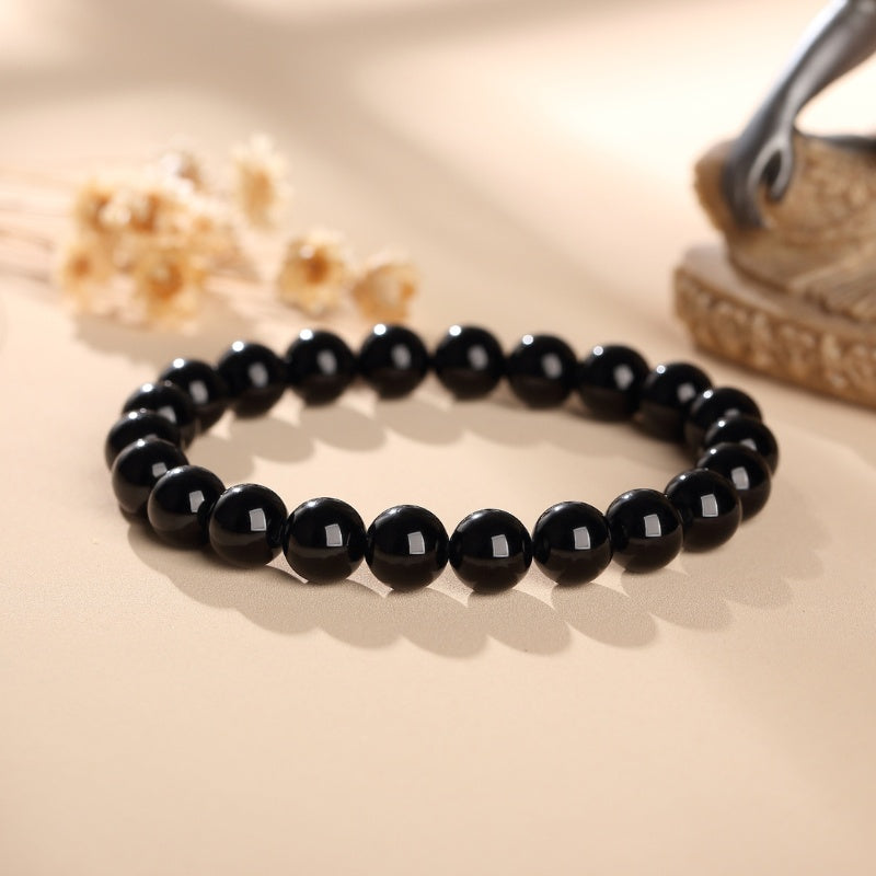 Black Tourmaline Beads Protection Bracelet — Buddha Bloom