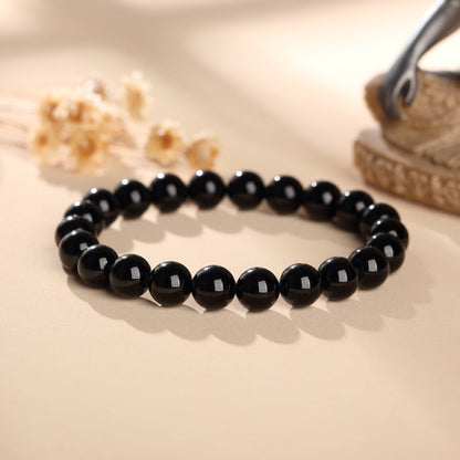 Black Tourmaline Beads Protection Bracelet — Buddha Bloom