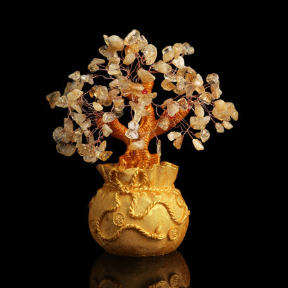 Citrine Money Tree for Prosperity -  Feng Shui Gemstone Ornament with Citrine — Buddha Bloom