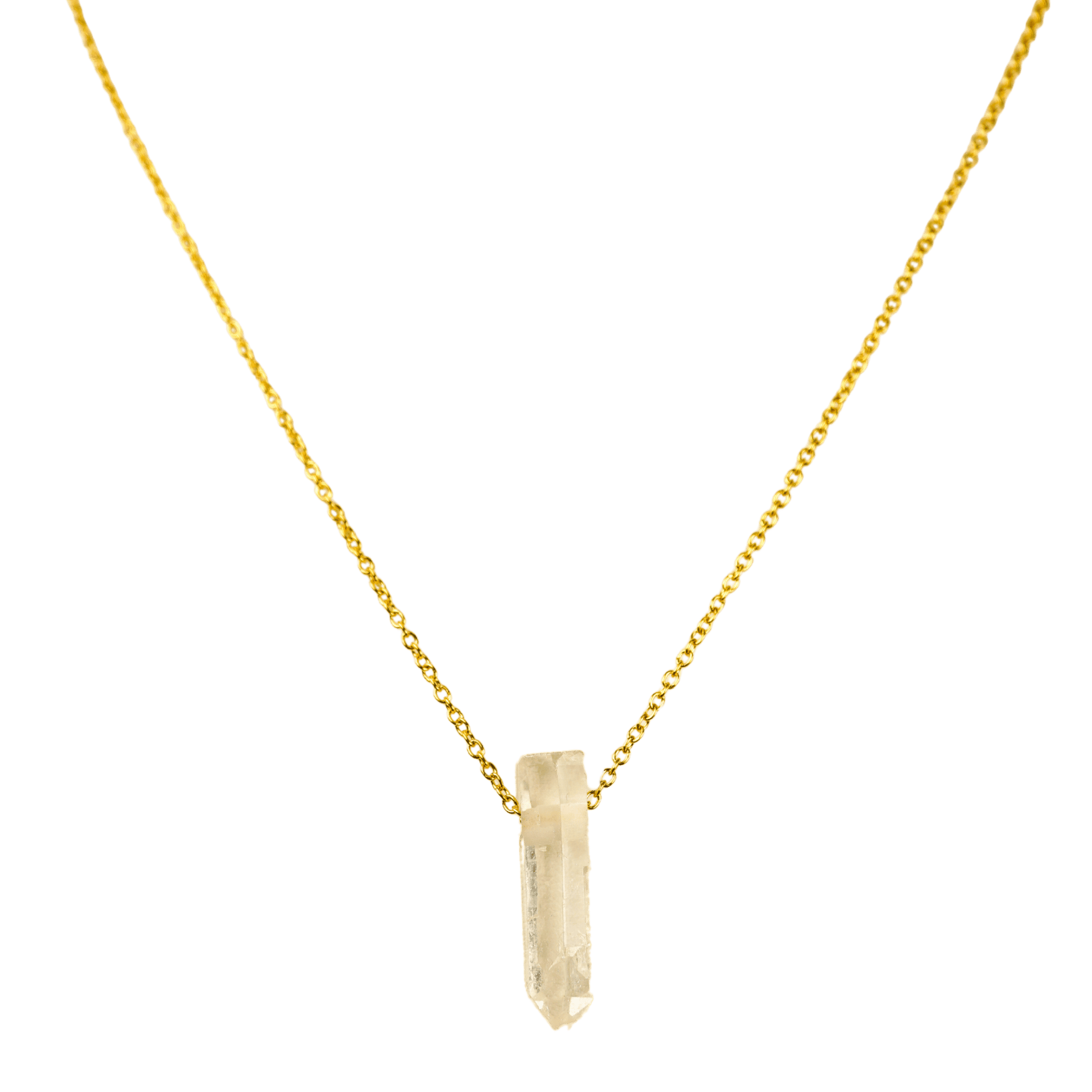 Clear Quartz Necklace for Manifestation & Clarity - product view 1
