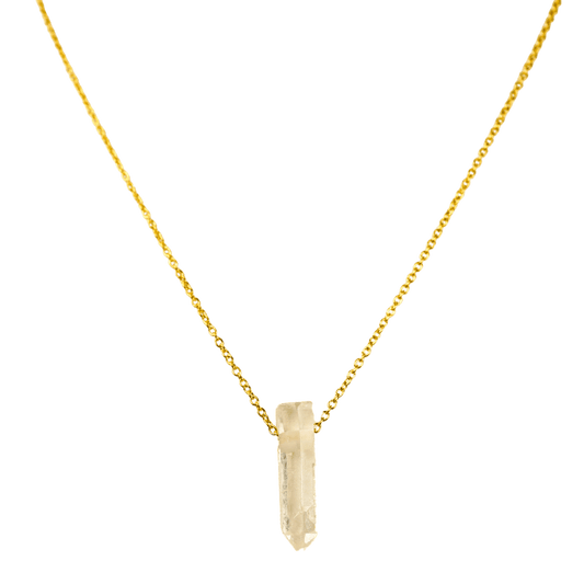Clear Quartz Necklace for Manifestation & Clarity - product view 1