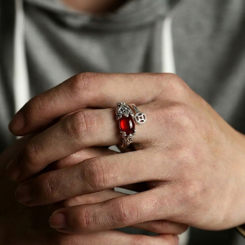 Chinese Coin Pixiu Ring for Wealth & Opportunity - product view 3