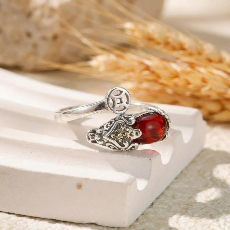 Chinese Coin Pixiu Ring for Wealth & Opportunity - product view 6