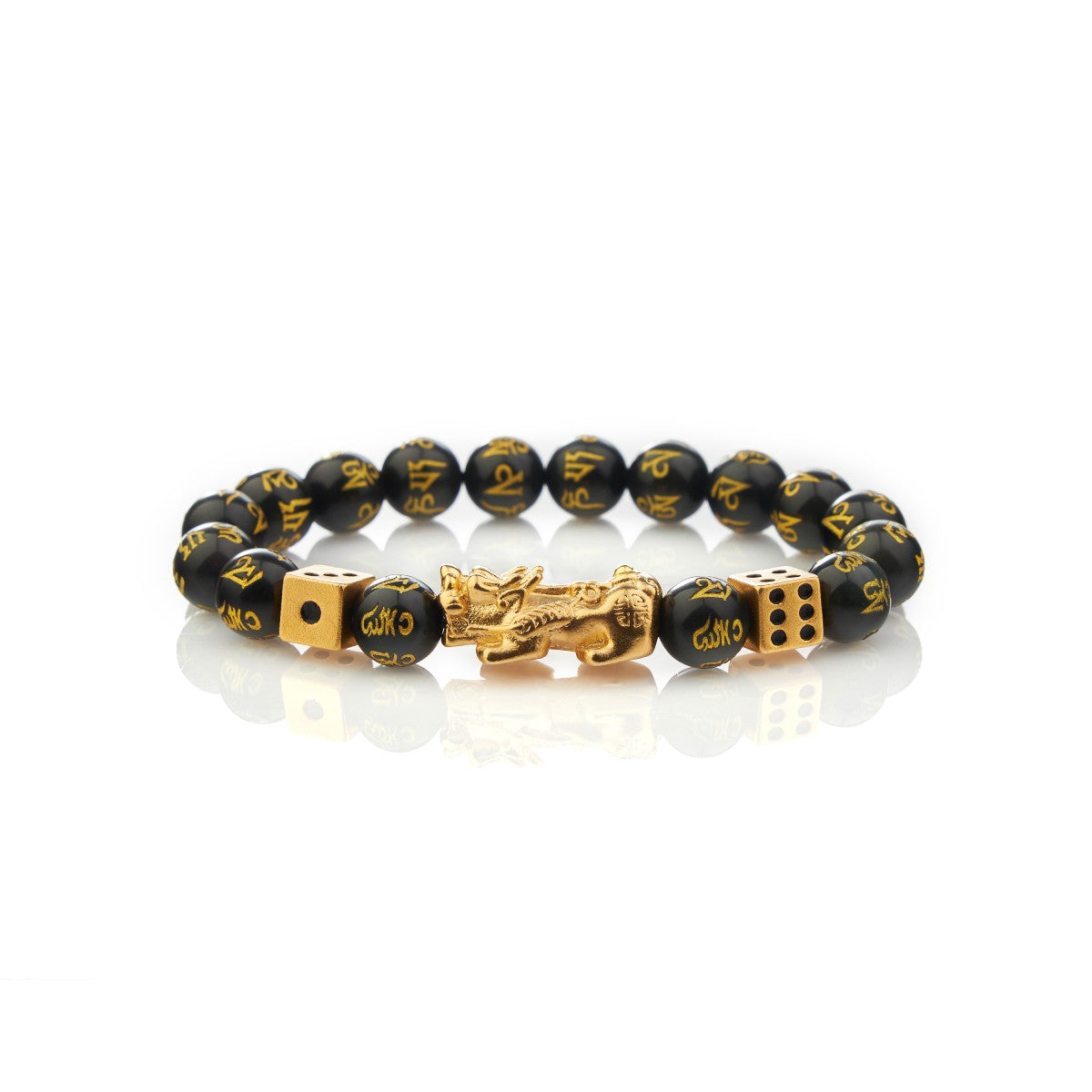 Debt Relief & Gambling Pixiu Bracelet - Maximum Success with Obsidian — Buddha Bloom