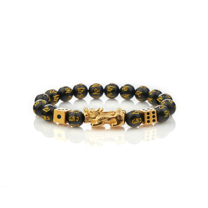Debt Relief & Gambling Pixiu Bracelet - Maximum Success with Obsidian — Buddha Bloom