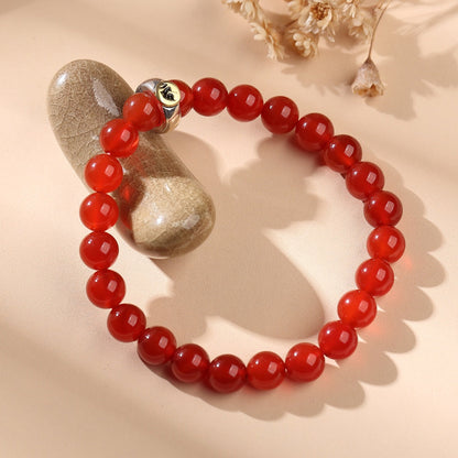 Red Agate Buddhist Guardian Deities Bracelet - Zodiac Bracelet for Luck, Protection with Agate, Bodhi — Buddha Bloom