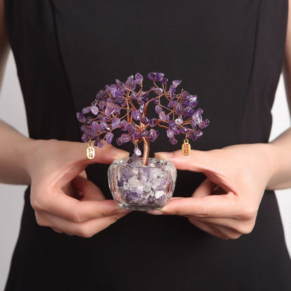 Feng Shui Amethyst Crystal Tree - Crystal Tree of Life with Amethyst — Buddha Bloom