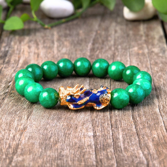 Green Jade Pixiu Bracelet - Abundance & Protection with Jade — Buddha Bloom