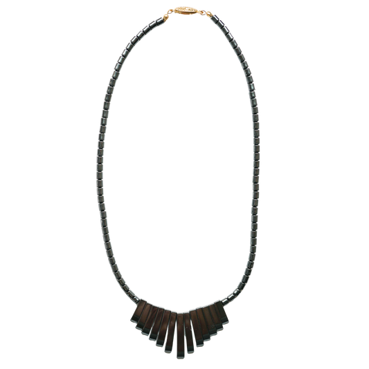 Hematite Shield Necklace for Boundaries & Protection - product view 1