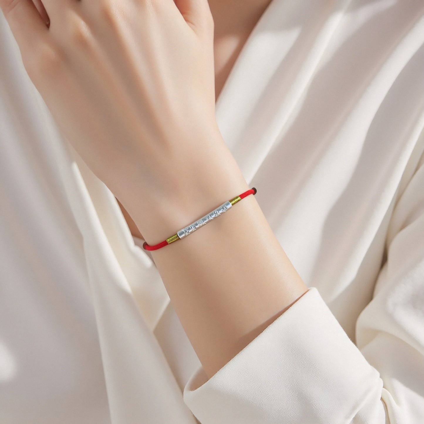 Tibetan Red String Protection Bracelet for Calm &amp; Emotional Balance