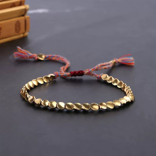 🟠 | Buddha Bloom | Tibetan Copper Beads Bracelet