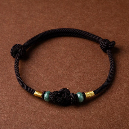 🧧 | Buddha Bloom | Red String Jade Fortune Bracelet
