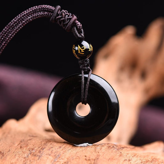 🗝 | Buddha Bloom | Tibetan Obsidian Protection Necklace