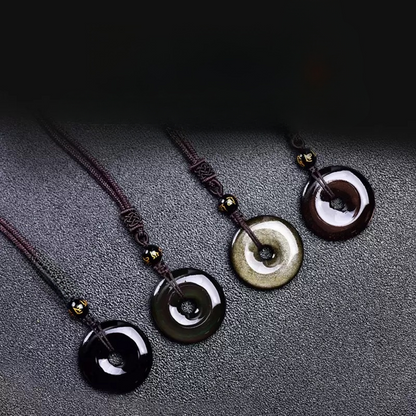 🗝 | Buddha Bloom | Tibetan Obsidian Protection Necklace