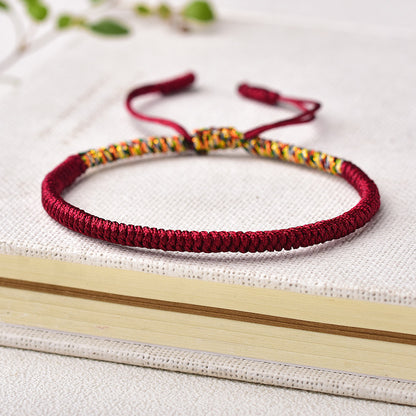 🧵 Buddha Bloom | Tibetan Lucky Rope Protection Bracelet