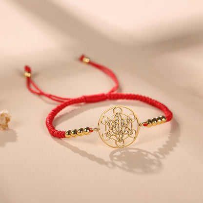 Exclusive: Metatron’s Cube Red String Bracelet — Buddha Bloom