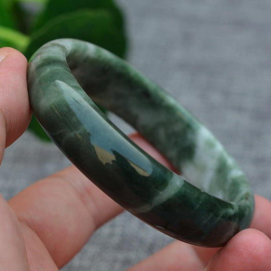 Pure Jade Bangle Bracelet - Healing & Protecting with Jade — Buddha Bloom