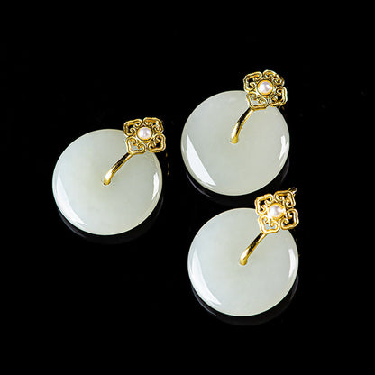 Hetian Jade Peace Circle Pendant for Blessing & Safe Travel - product view 3