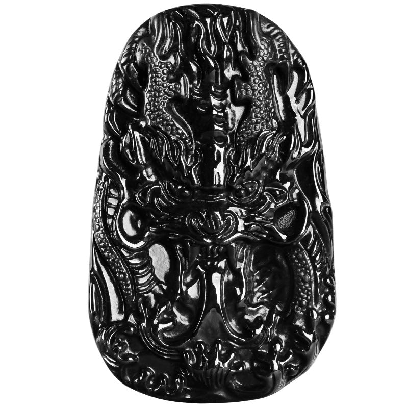 Black Jade Dragon King Pendant for Power & Self-Mastery - product view 5