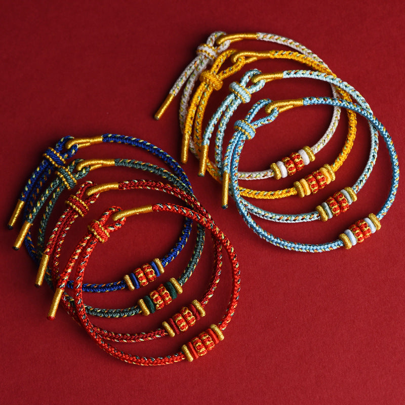 Eight Guardian Buddhas Red String Bracelet - product view 1