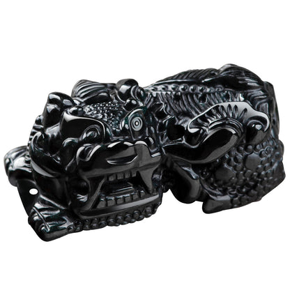 Black Jade Pixiu Pendant for Wealth & Prosperity - product view 5