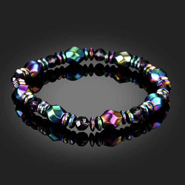 Rainbow Magnetic Hematite Wellness Bracelet — Buddha Bloom