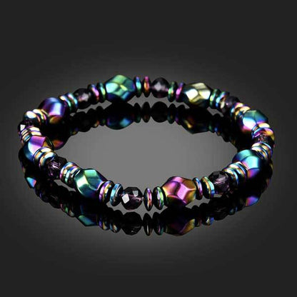 Rainbow Magnetic Hematite Wellness Bracelet — Buddha Bloom