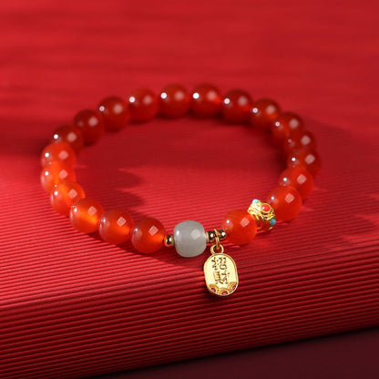 Red Agate Good Fortune Bracelet with Agate — Buddha Bloom