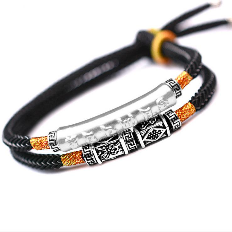 Tibetan Mantra Double Bracelet - For Luck & Protection — Buddha Bloom