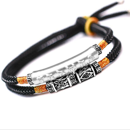 Tibetan Mantra Double Bracelet - For Luck & Protection — Buddha Bloom