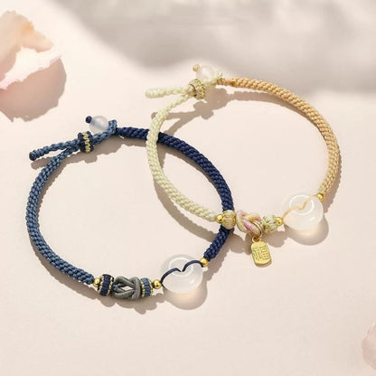 White Agate Fu Couple Bracelets - Give the Gift of Luck with Agate — Buddha Bloom