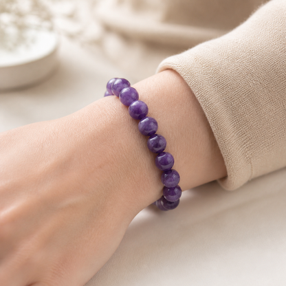 Amethyst Bracelet — wrist fit view